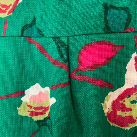 ⭐️ 🔥🔥SALE🔥🔥 J Crew Factory green floral shift dress, 0, NWT - Picture 7 of 8